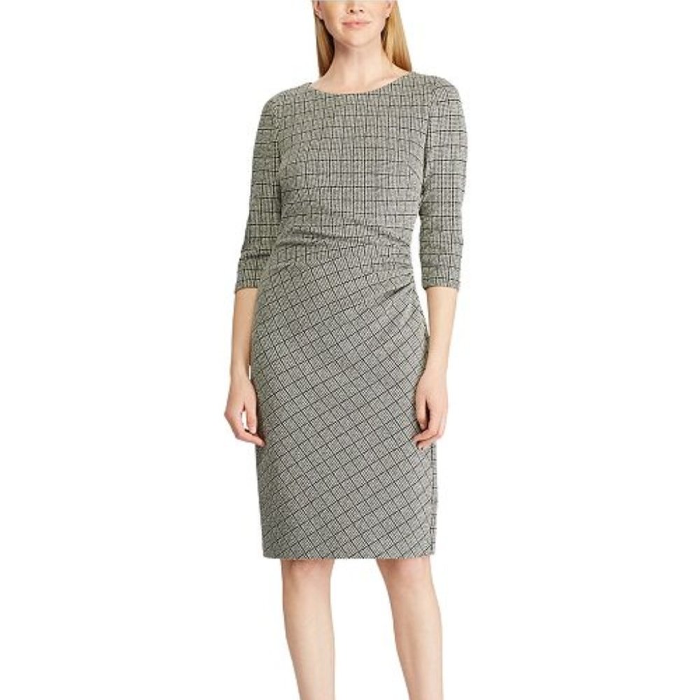 Ralph Lauren Houndstooth Jacquard Dress
